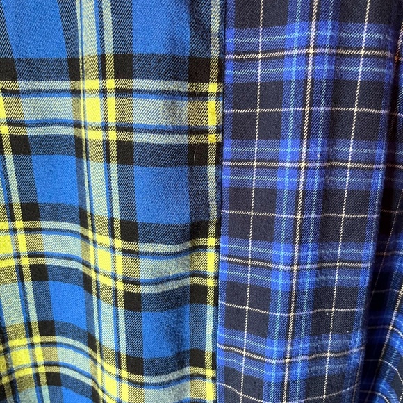 Split Plaid Button Up - Picture 3 of 5